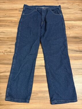 Wrangler Mens Regular Fit Jeans Stretch Dark Blue 34x29 Classic Cotton Blend NWT